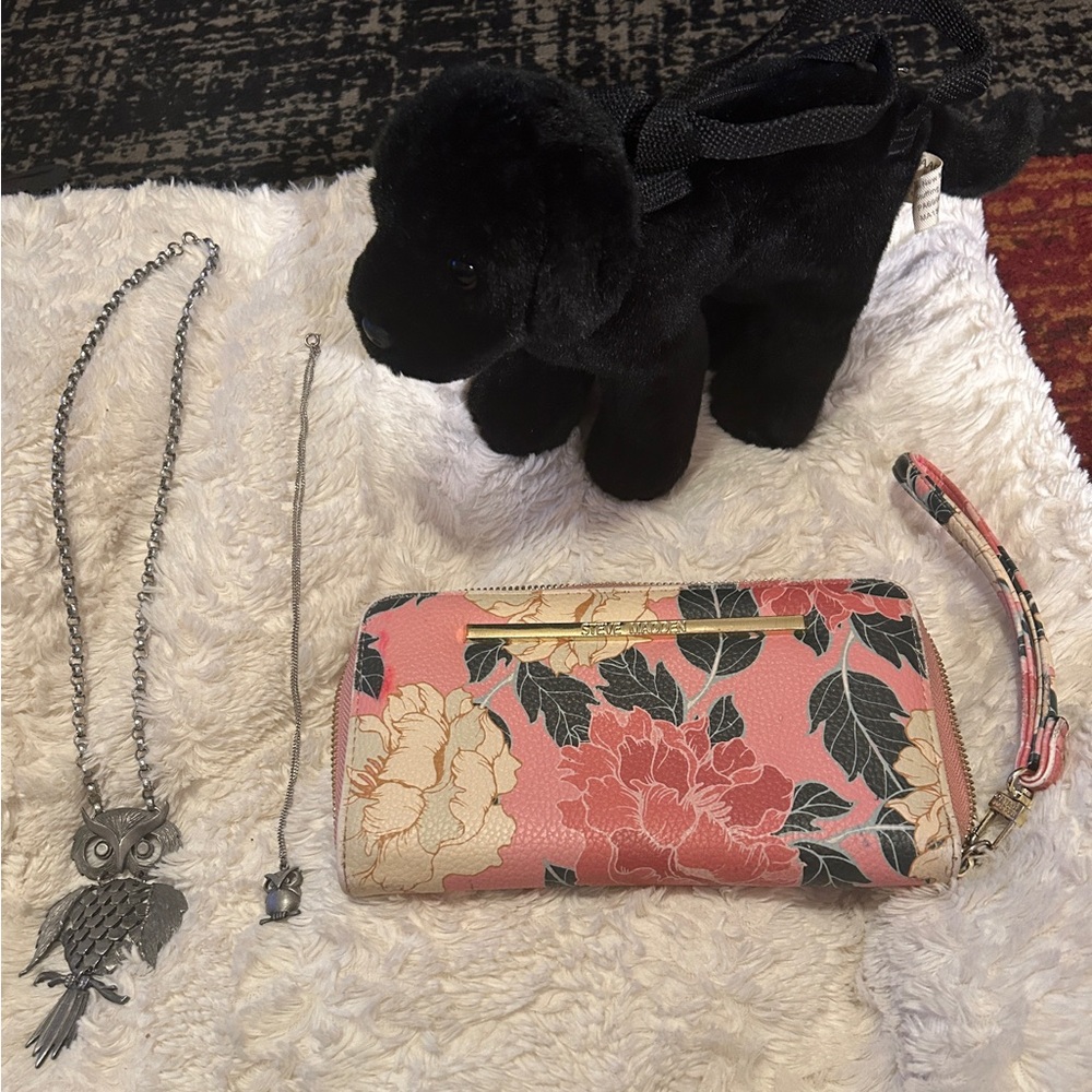 Mommy and Me bundle.            Pink and Green Clutch Wristlet, Steve Madden